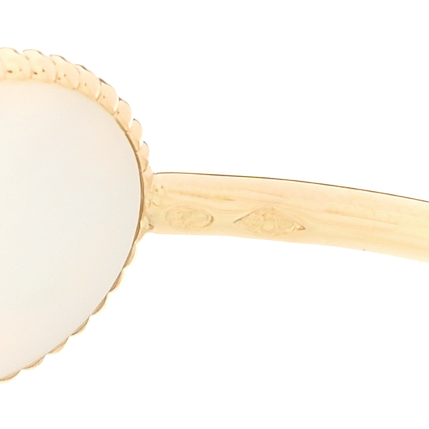 18K Yellow Gold Diamond Mother of Pearl Rose Des Vents Cuff Bracelet — view 3