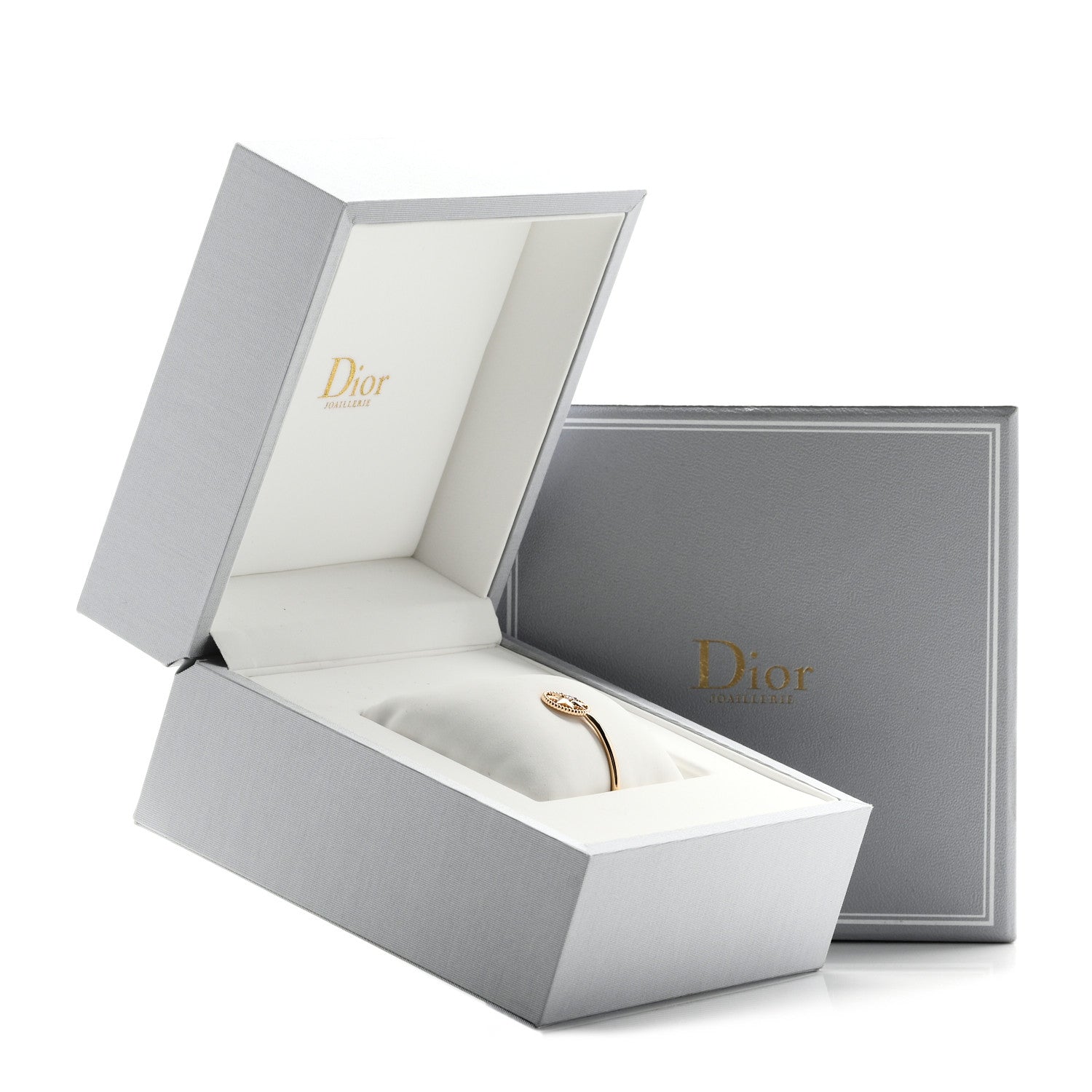 18K Yellow Gold Diamond Mother of Pearl Rose Des Vents Cuff Bracelet — view 4