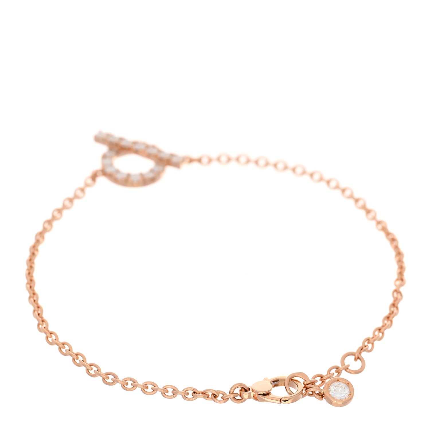 18K Rose Gold Diamond Finesse Bracelet ST — view 2