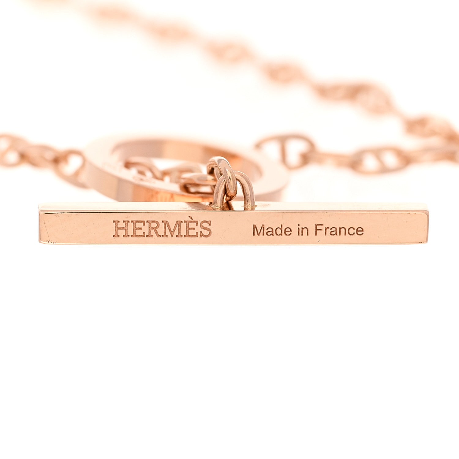 18K Rose Gold White Ceramic Chaine d'Ancre Verso Bracelet SH — view 3