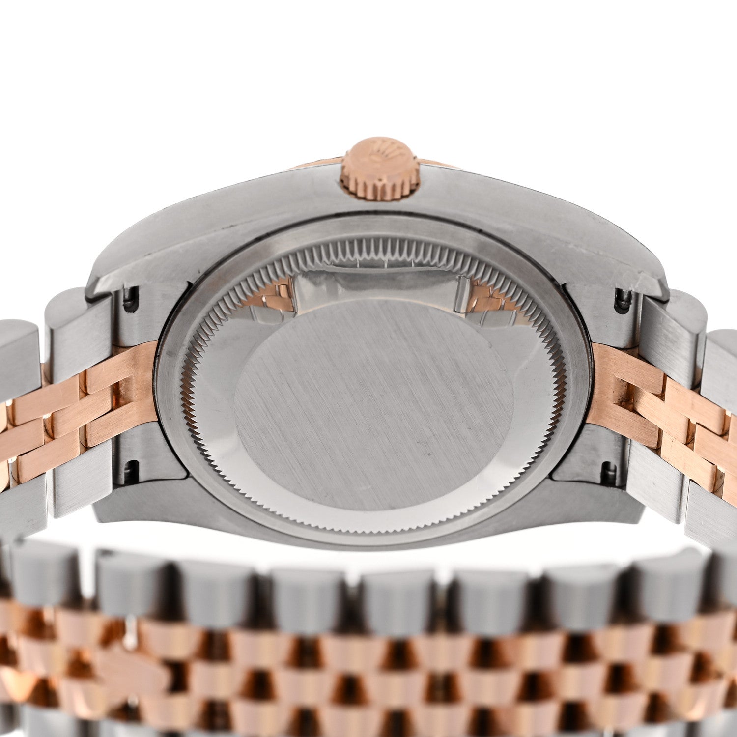 Stainless Steel 18K Everose Gold Diamond 36mm Oyster Perpetual Datejust Watch Silver 116231 — view 4