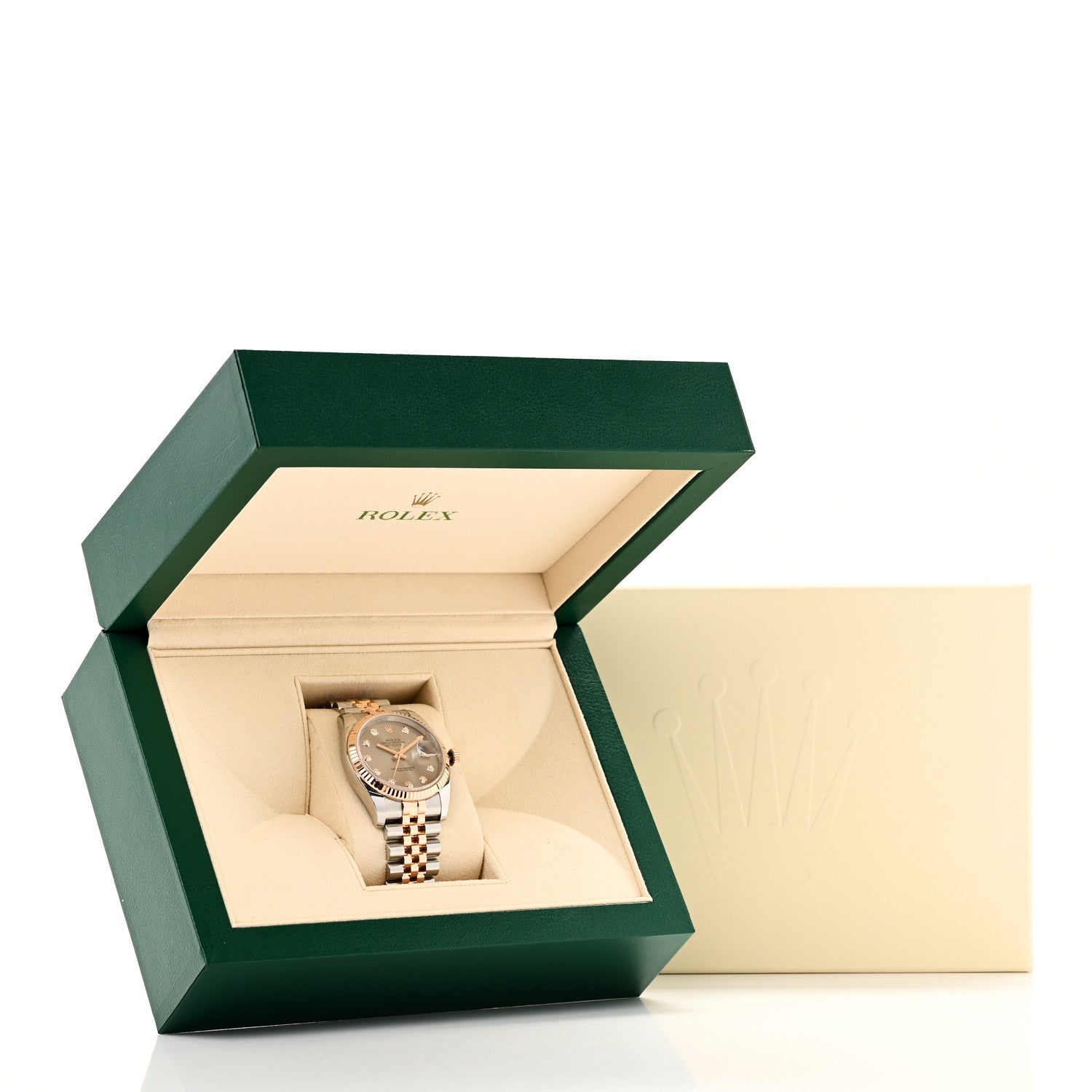 Stainless Steel 18K Everose Gold Diamond 36mm Oyster Perpetual Datejust Watch Silver 116231 — view 5
