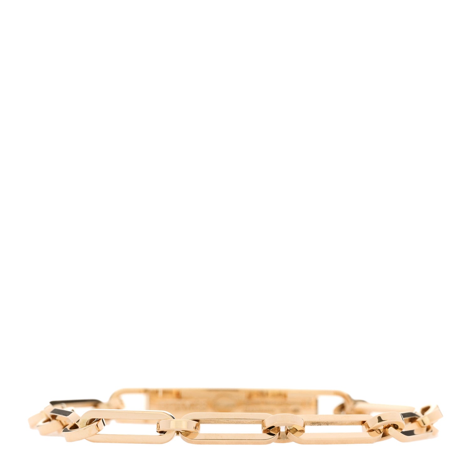 18K Yellow Gold Diamond Pave PM Kelly Chaine Bracelet ST — view 2