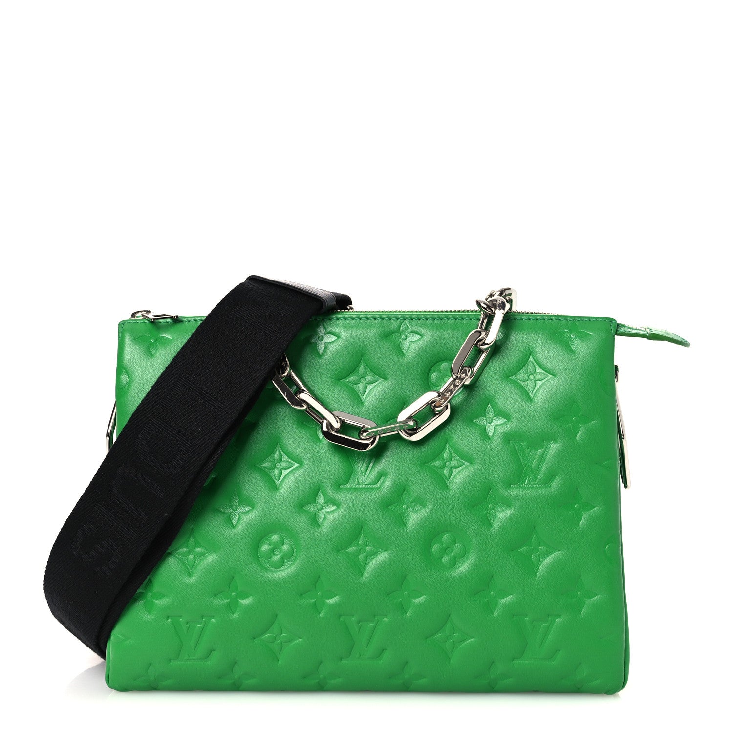 Lambskin Embossed Monogram Coussin PM LV Motion Green