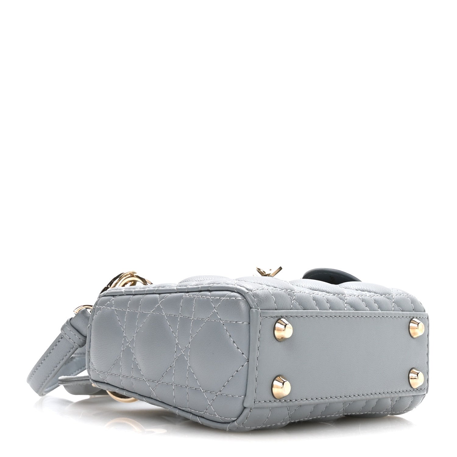 Lambskin Cannage Micro Lady Dior Cloud Blue — view 4