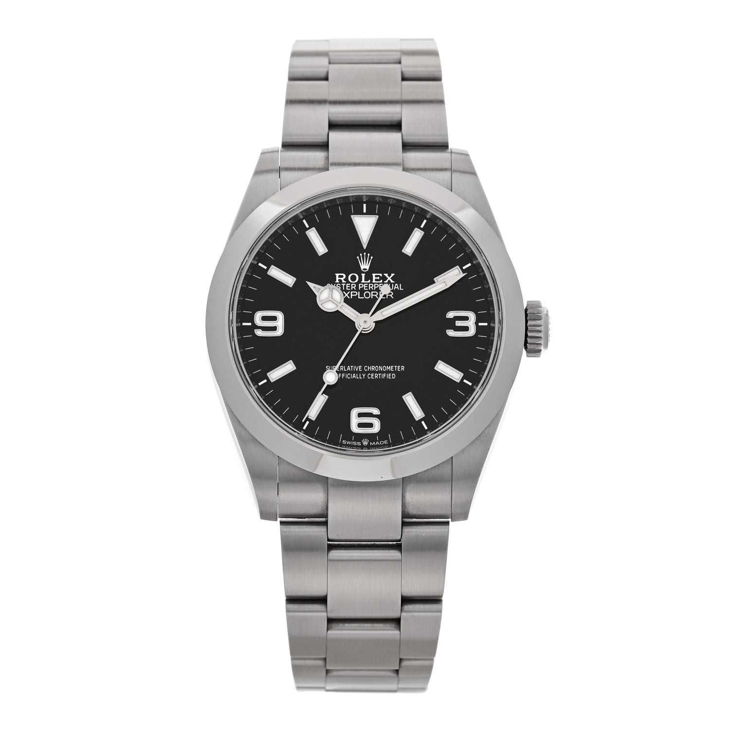 Stainless Steel 40mm Oyster Perpetual Explorer Watch Black 224270 Black