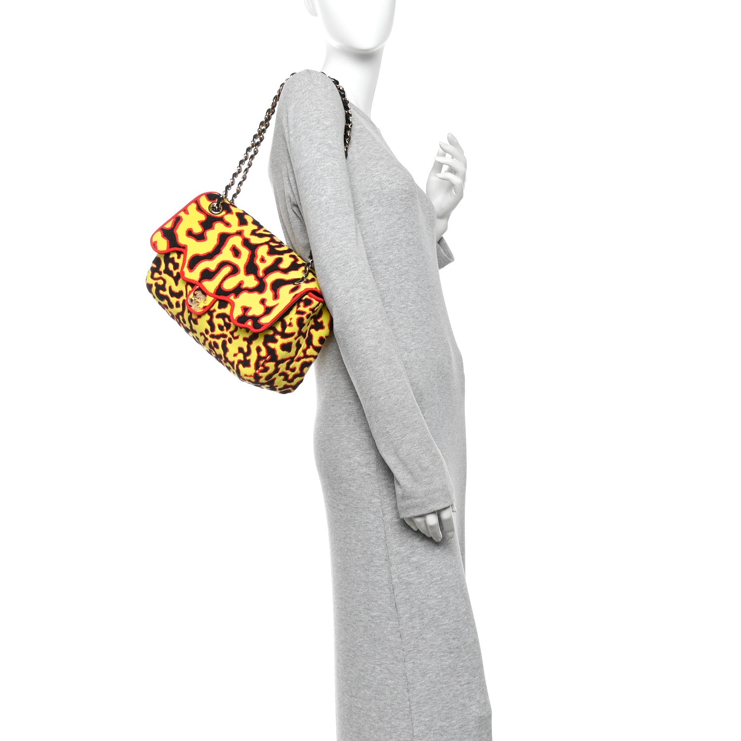 Mixed Fibers Magma Maxi Flap Yellow Black Red — view 3