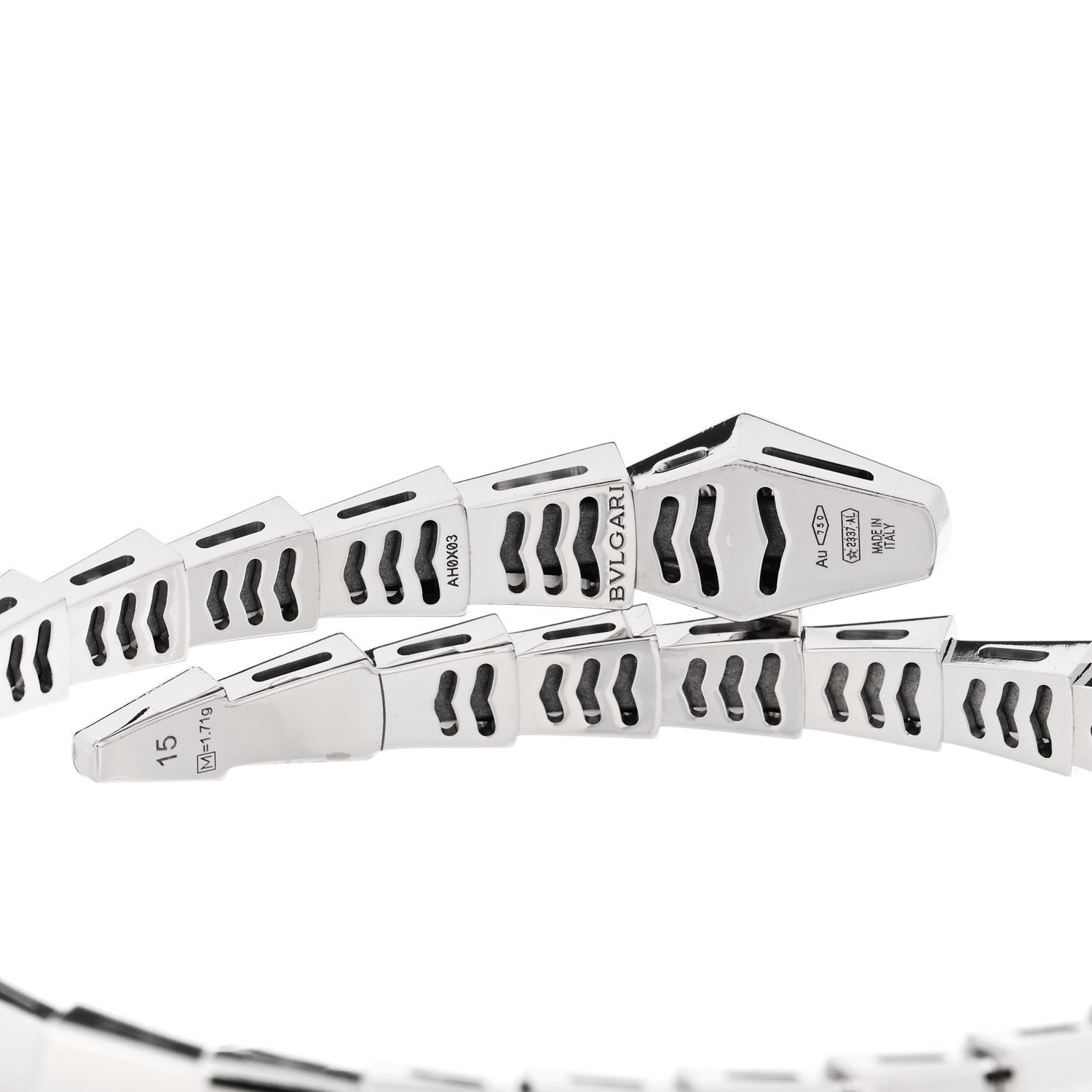 18K White Gold Diamond Serpenti Viper Bracelet 15 — view 3