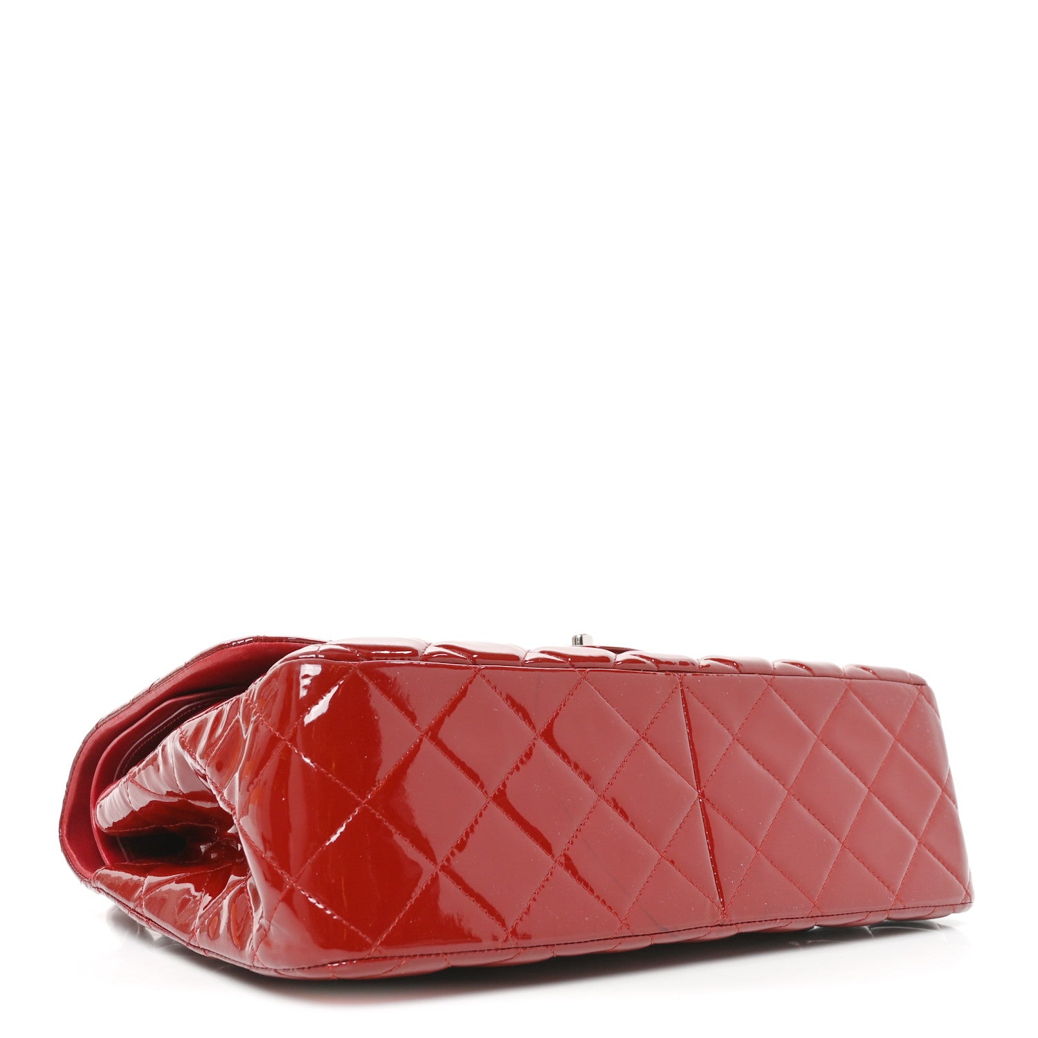 Patent Quilted Jumbo Double Flap Red — view 4