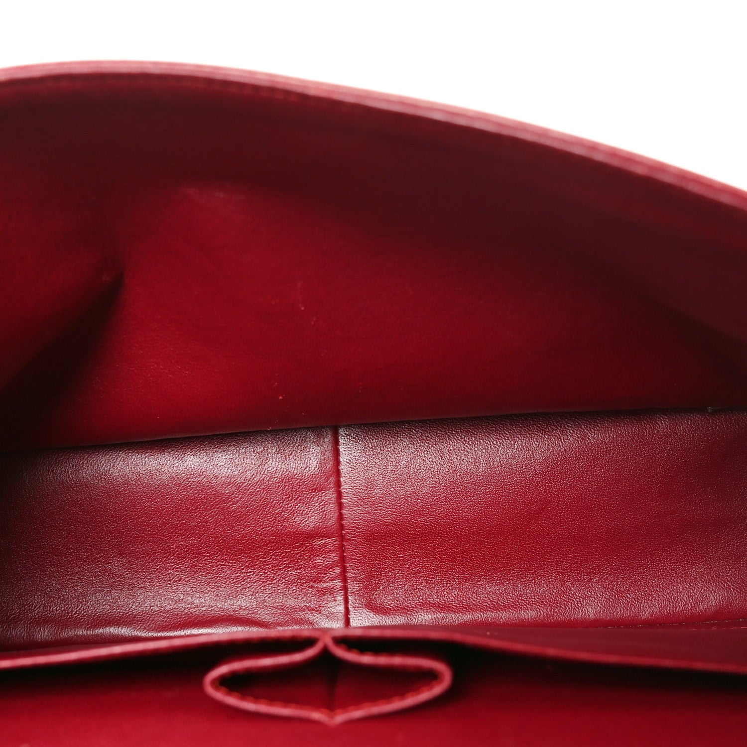 Patent Quilted Jumbo Double Flap Red — view 5
