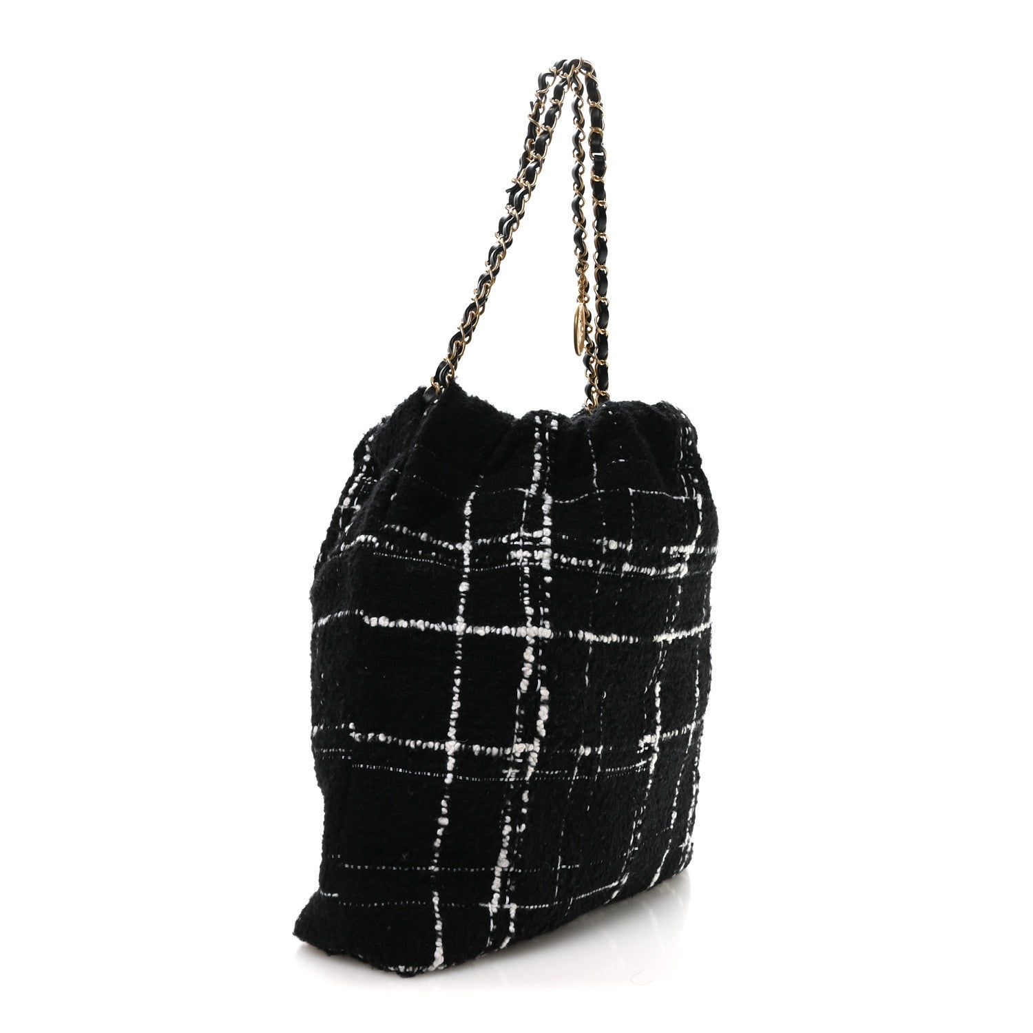 Wool Tweed Quilted Small Chanel 22 Black Multicolor — view 4
