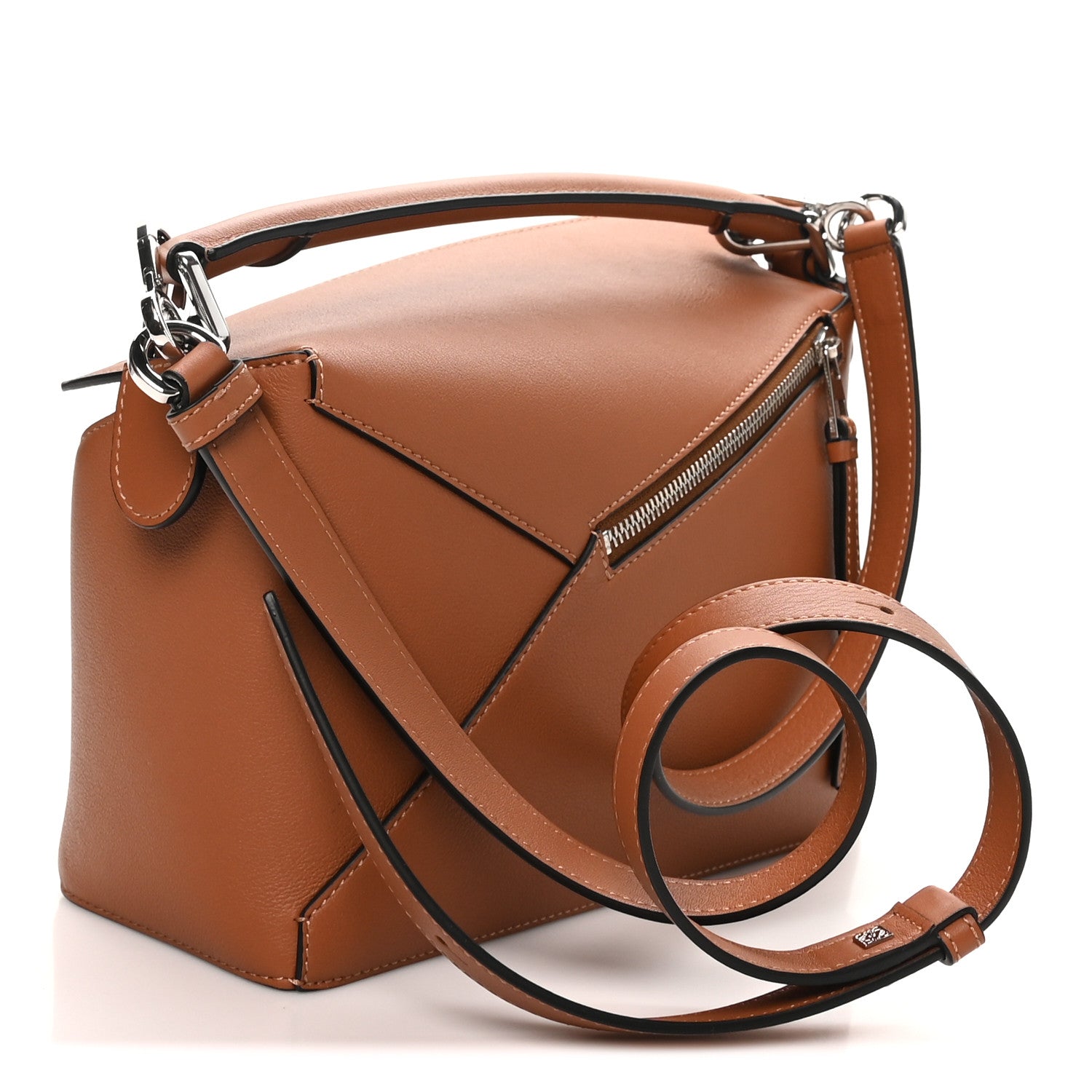 Calfskin Small Puzzle Bag Tan — view 3
