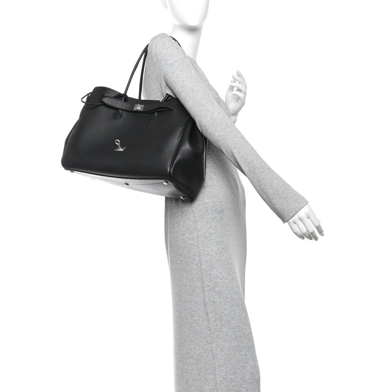 Smooth Calfskin Medium Bel Air Carry All Bag Black — view 2