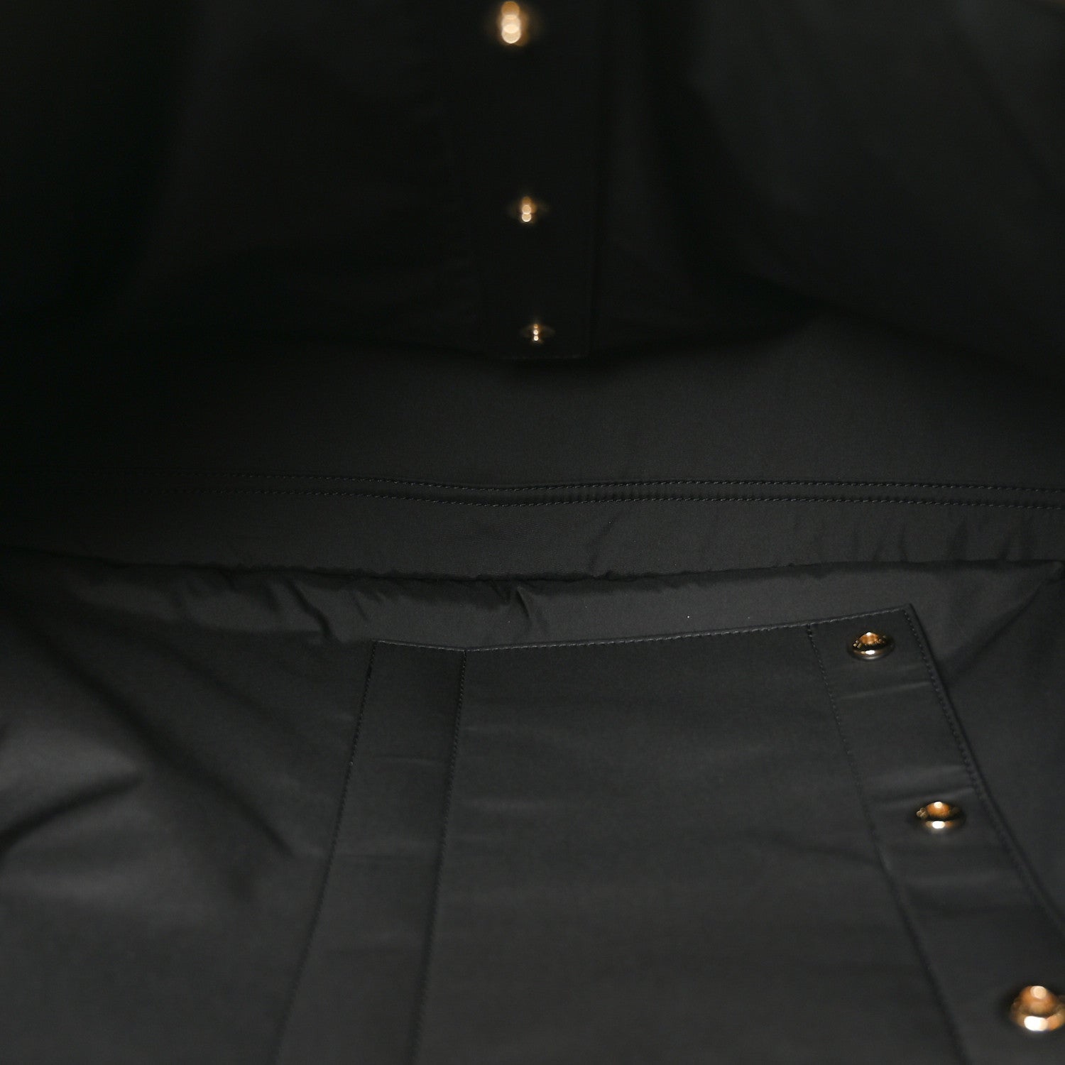 Shiny Grained Calfskin Quilted Travel Bowling Bag Black — view 5