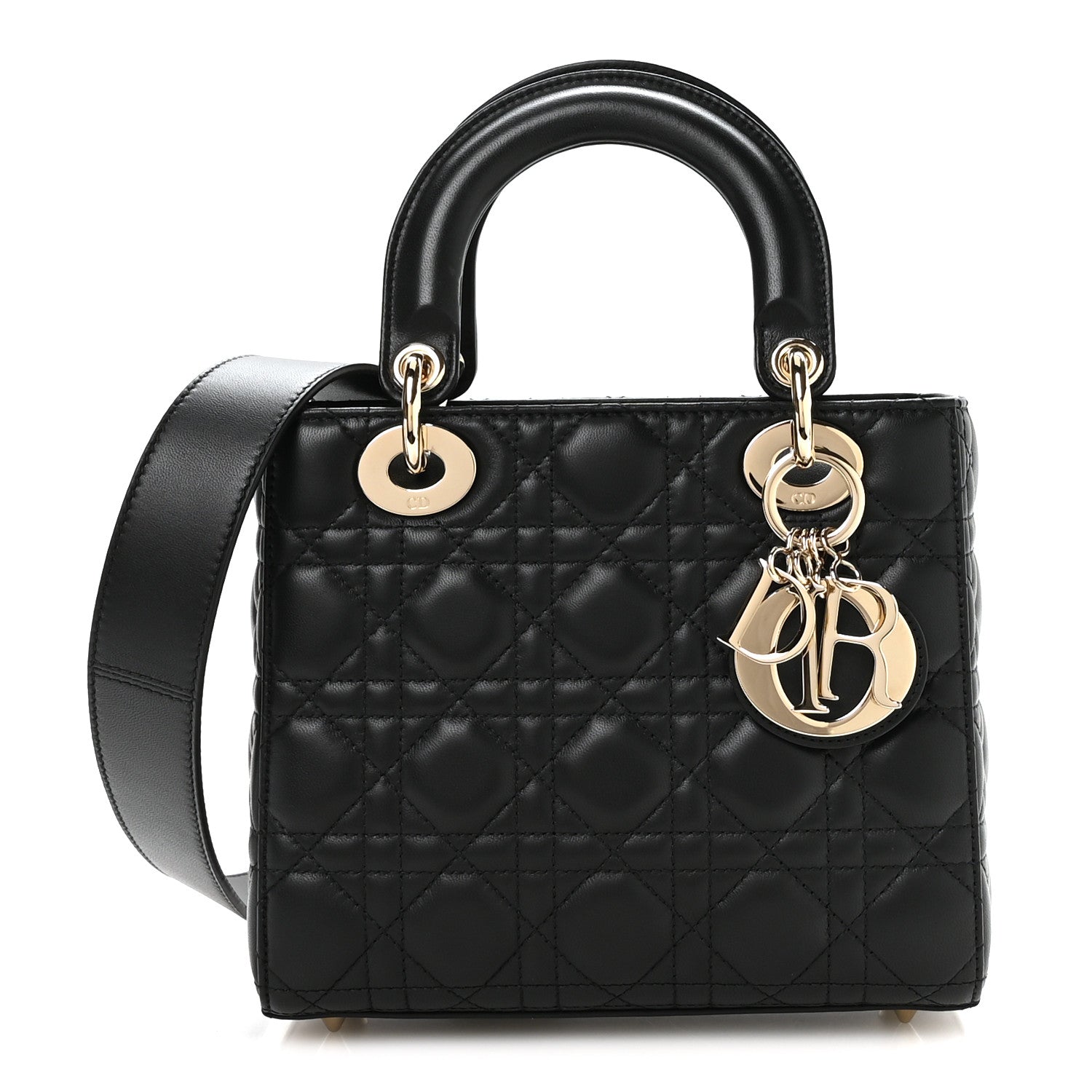 Lambskin Cannage Small My ABCDior Lady Dior Black
