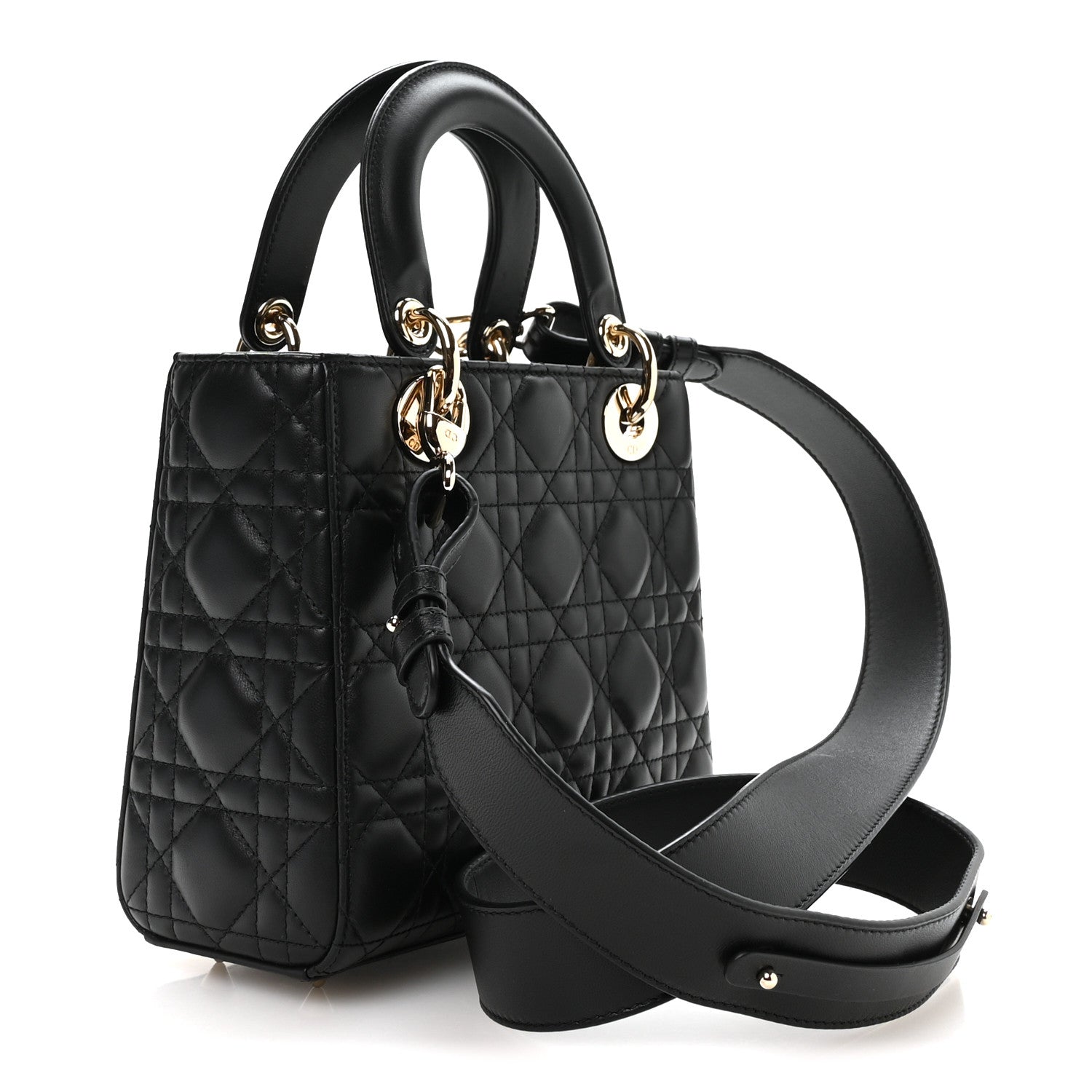 Lambskin Cannage Small My ABCDior Lady Dior Black — view 3