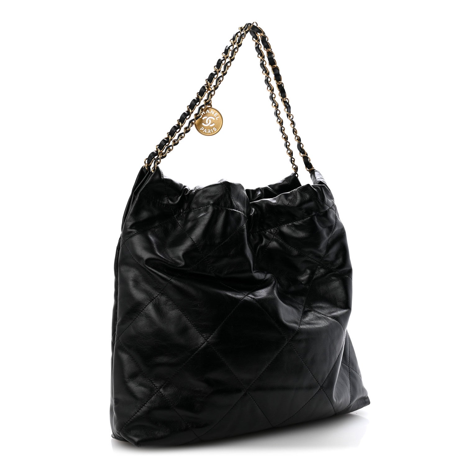 Shiny Calfskin Quilted Chanel 22 Black — view 4
