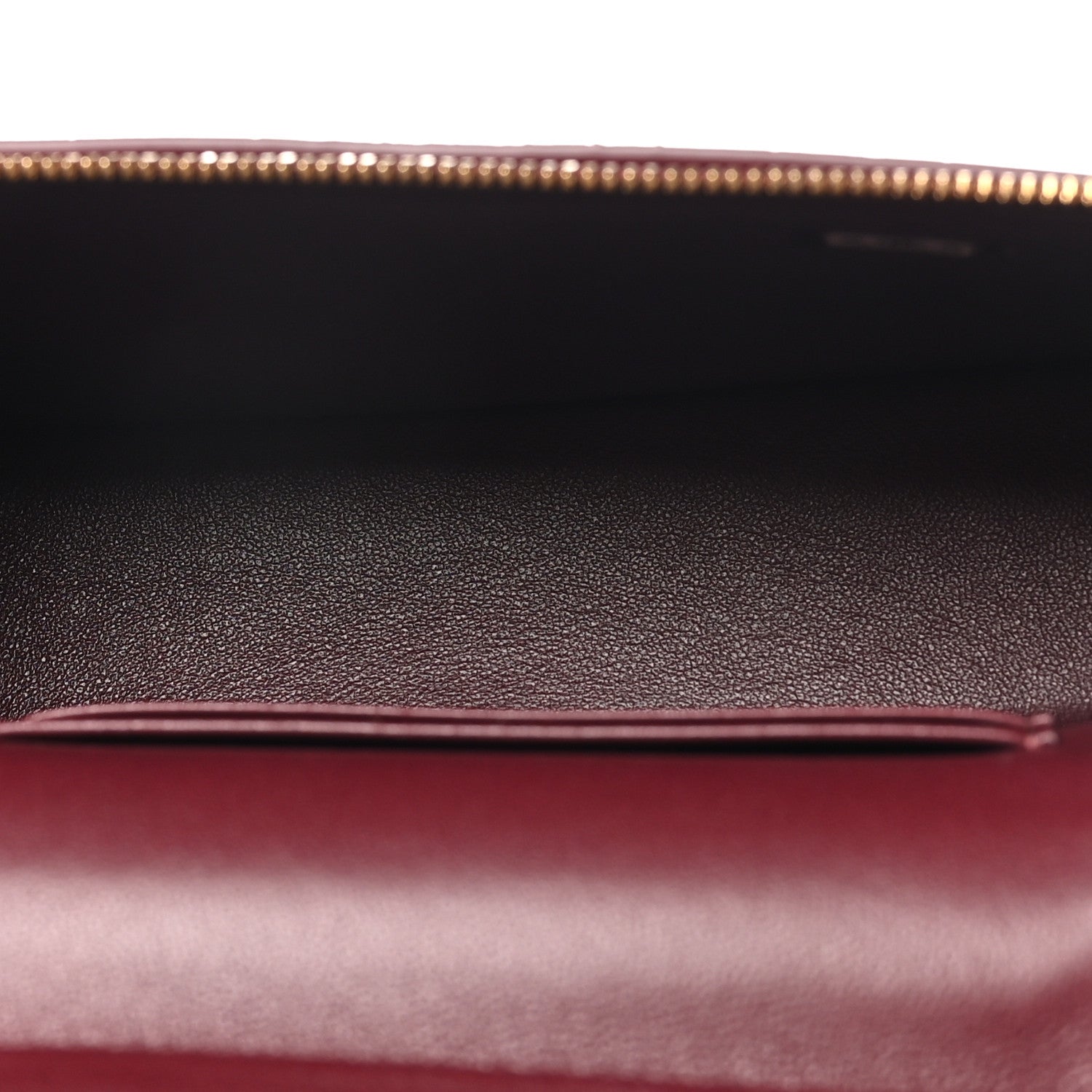 Calfskin Crocodile Embossed Crococo Exoticoco Vanity With Chain Dark Burgundy — view 5
