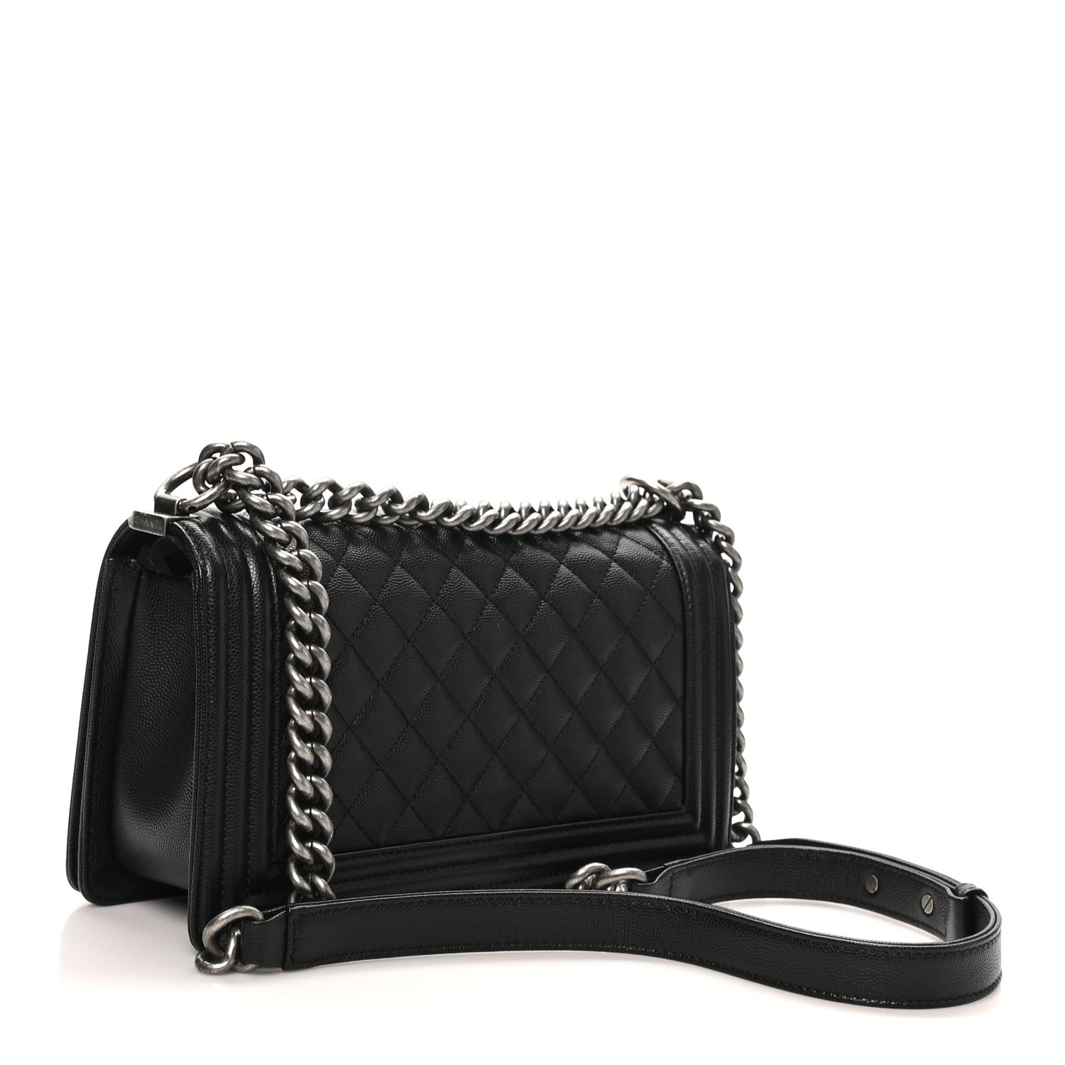 Caviar Quilted Medium Boy Flap Black — view 3