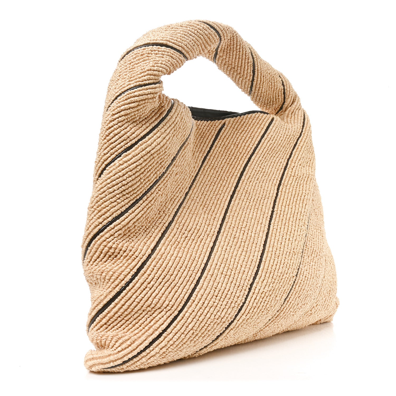 Raffia Striped Large Hop Natural Fondant — view 3