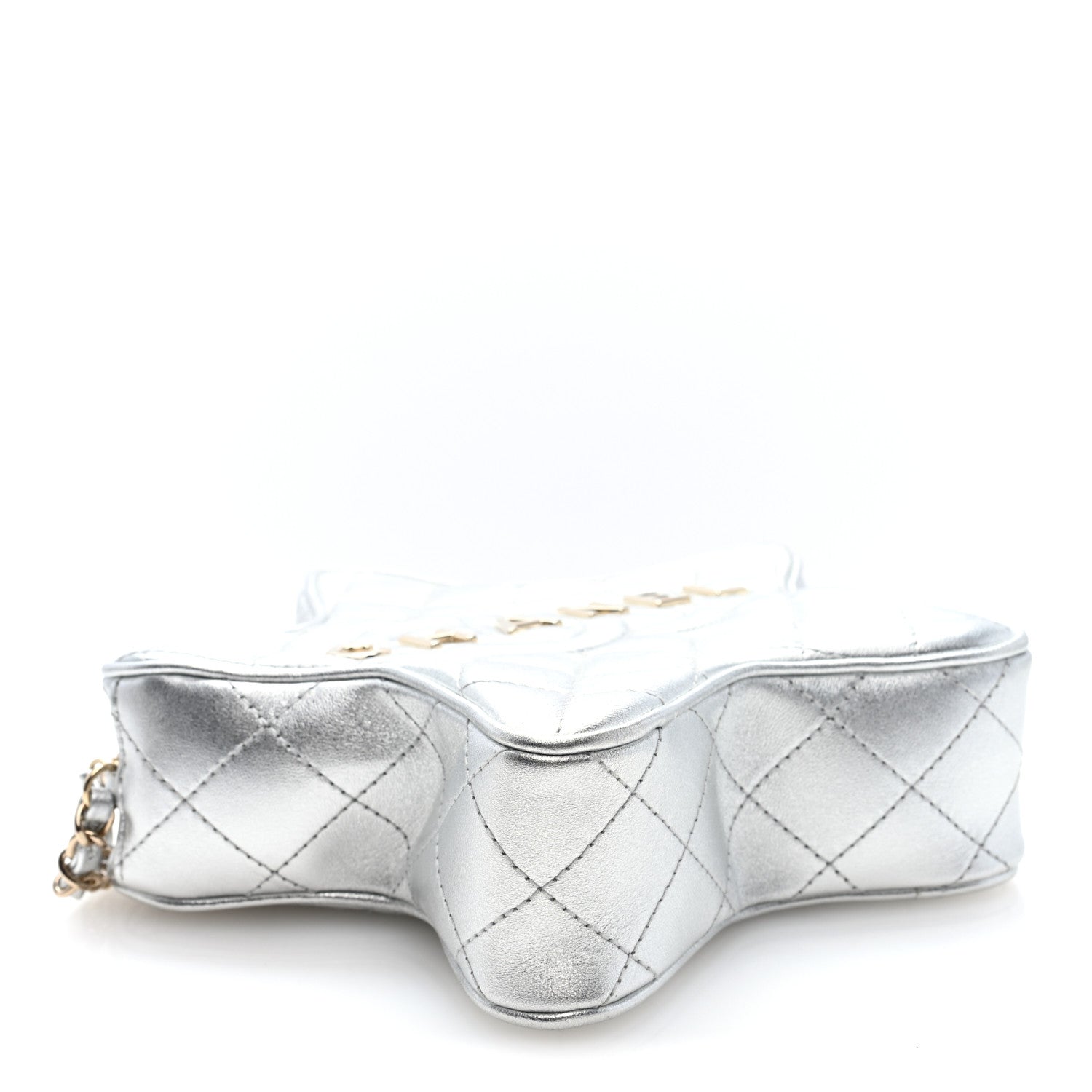 Metallic Lambskin Walk Of Fame Bag Silver — view 4