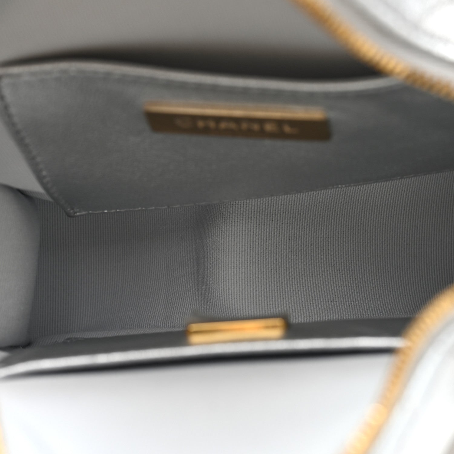 Metallic Lambskin Walk Of Fame Bag Silver — view 5