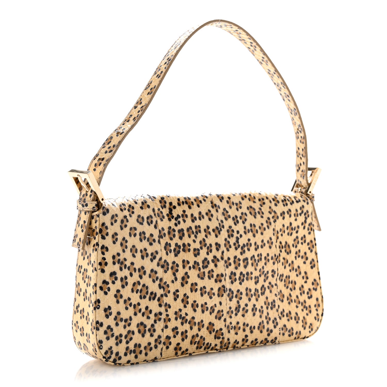 Snakeskin Leopard Print Baguette Beige — view 3