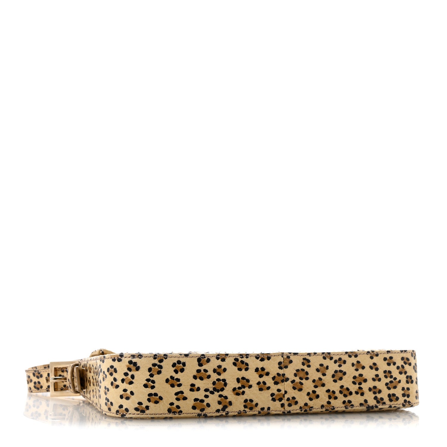 Snakeskin Leopard Print Baguette Beige — view 4