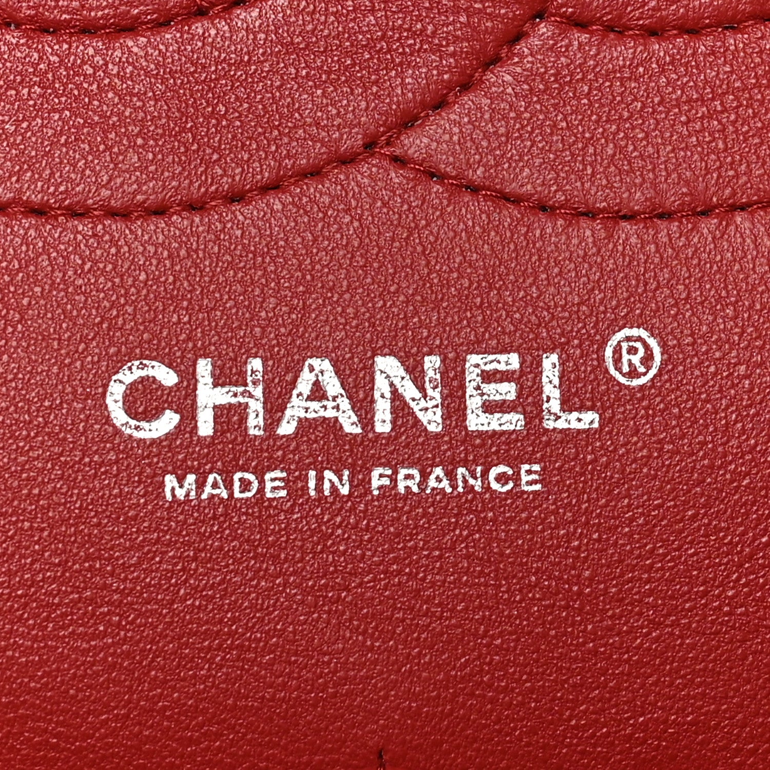 Caviar Quilted Jumbo Double Flap Dark Red — view 5