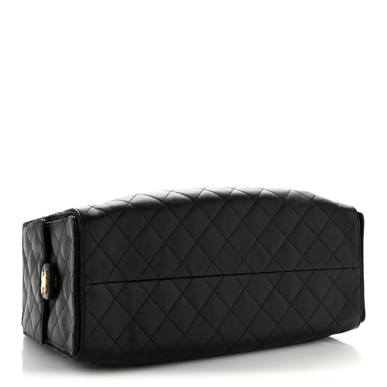 Caviar Quilted Large Chanel 25 Handbag Black — view 5