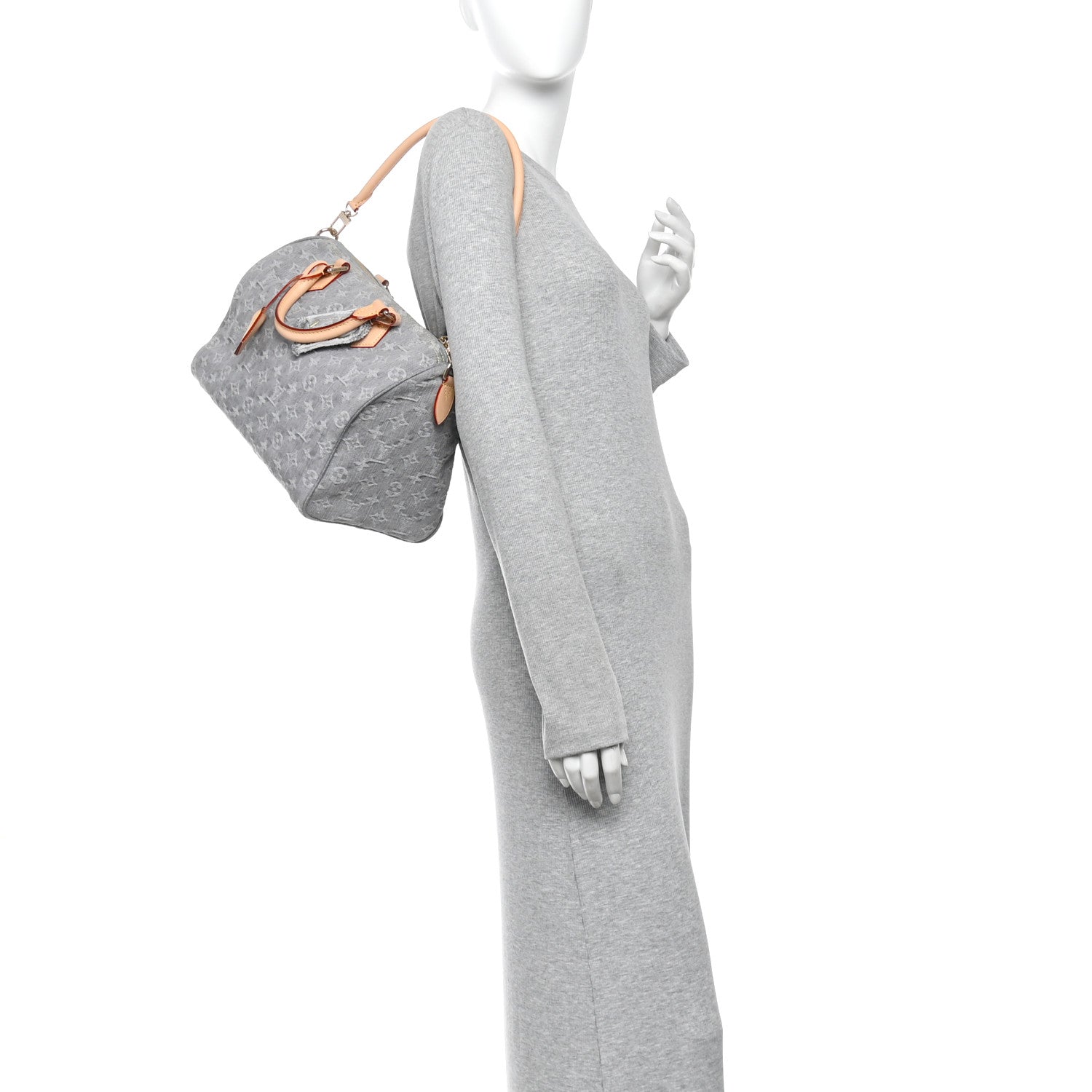 Monogram Denim Speedy Soft 30 Washed Gray — view 2