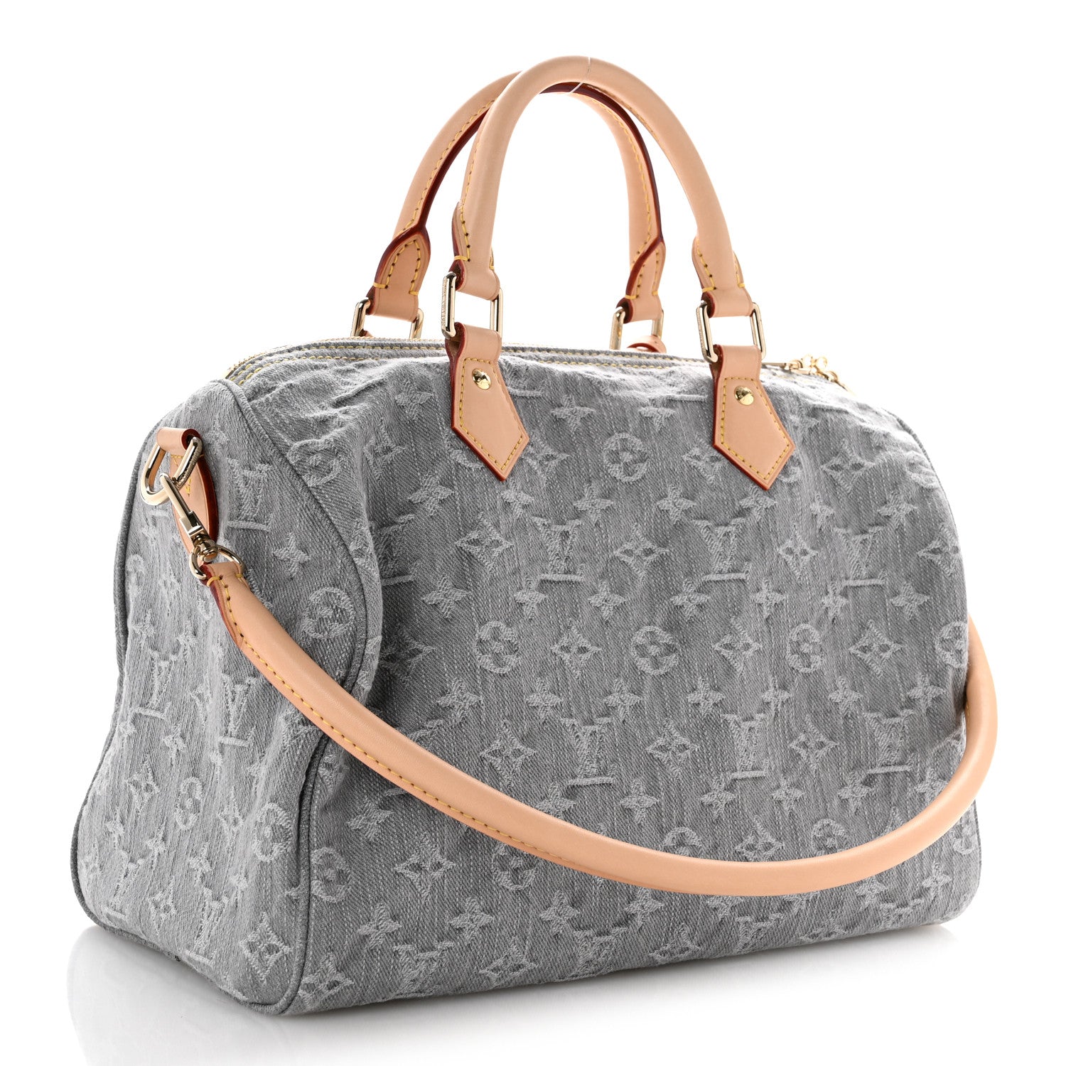 Monogram Denim Speedy Soft 30 Washed Gray — view 3