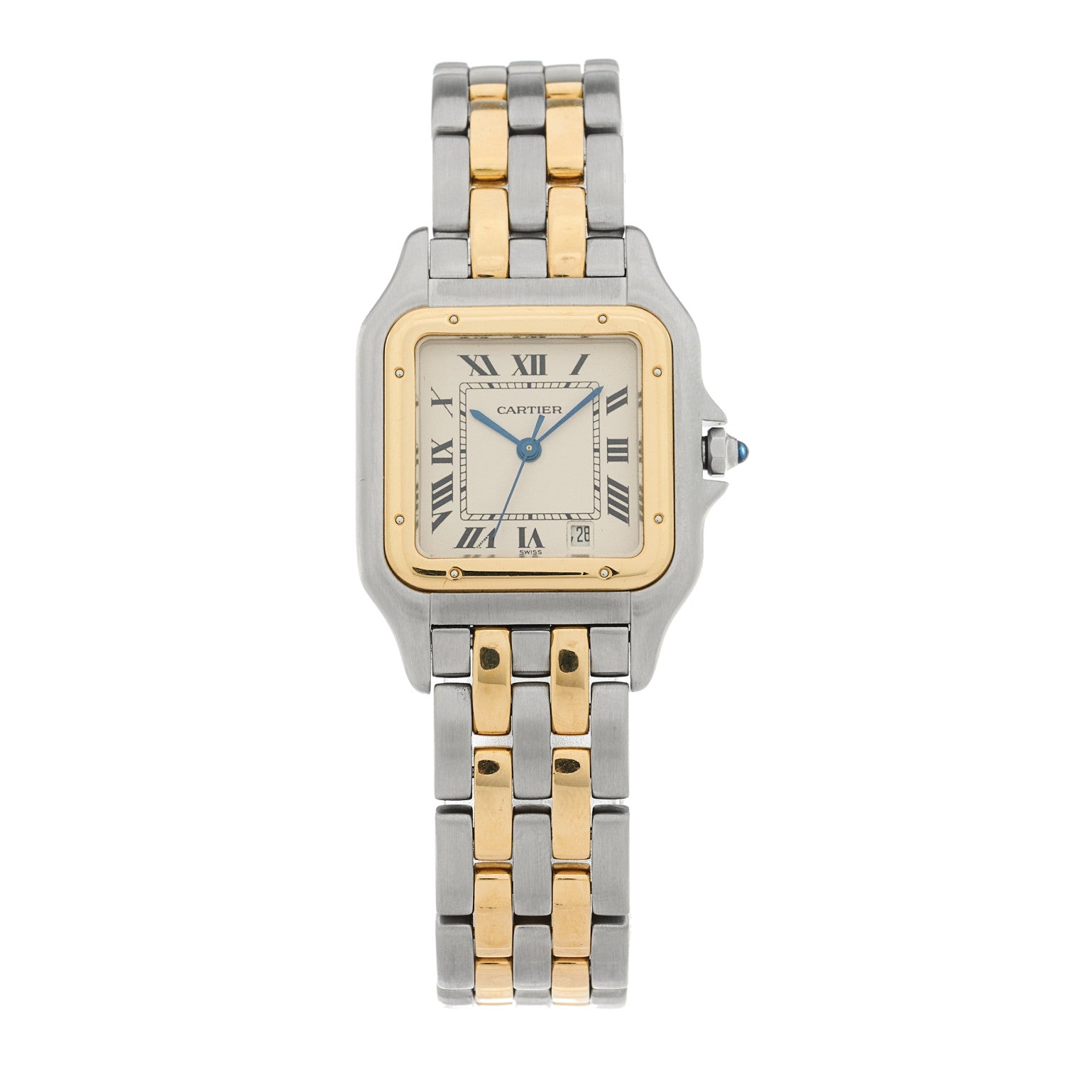 Stainless Steel 18K Yellow Gold 27mm Panthere Quartz Watch