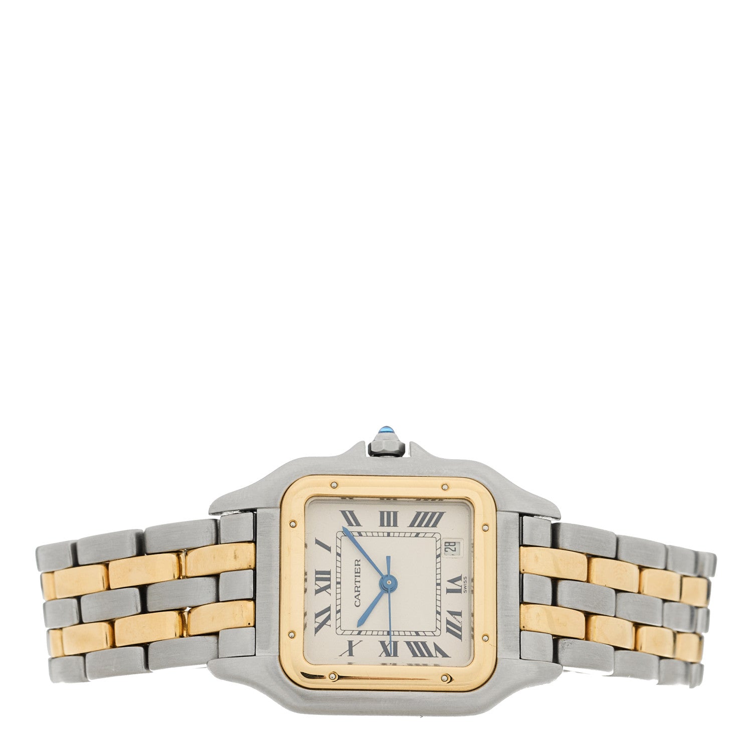 Stainless Steel 18K Yellow Gold 27mm Panthere Quartz Watch — view 2