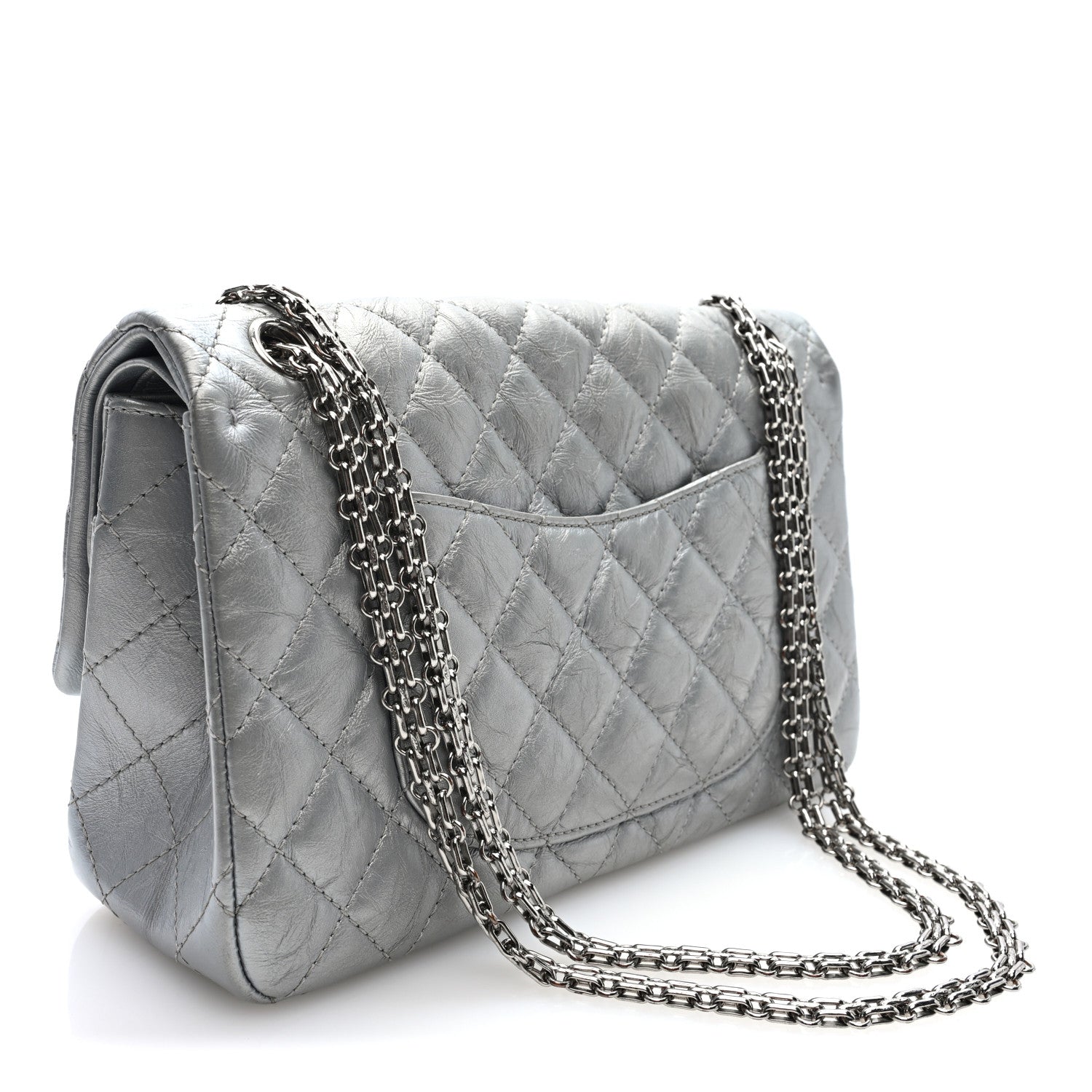 Metallic Lambskin Quilted 2.55 Reissue 226 Flap Silver — view 3