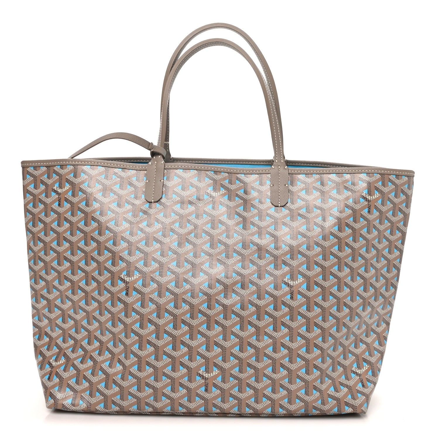 Goyardine Saint Louis Claire Voie PM Grege Turquoise