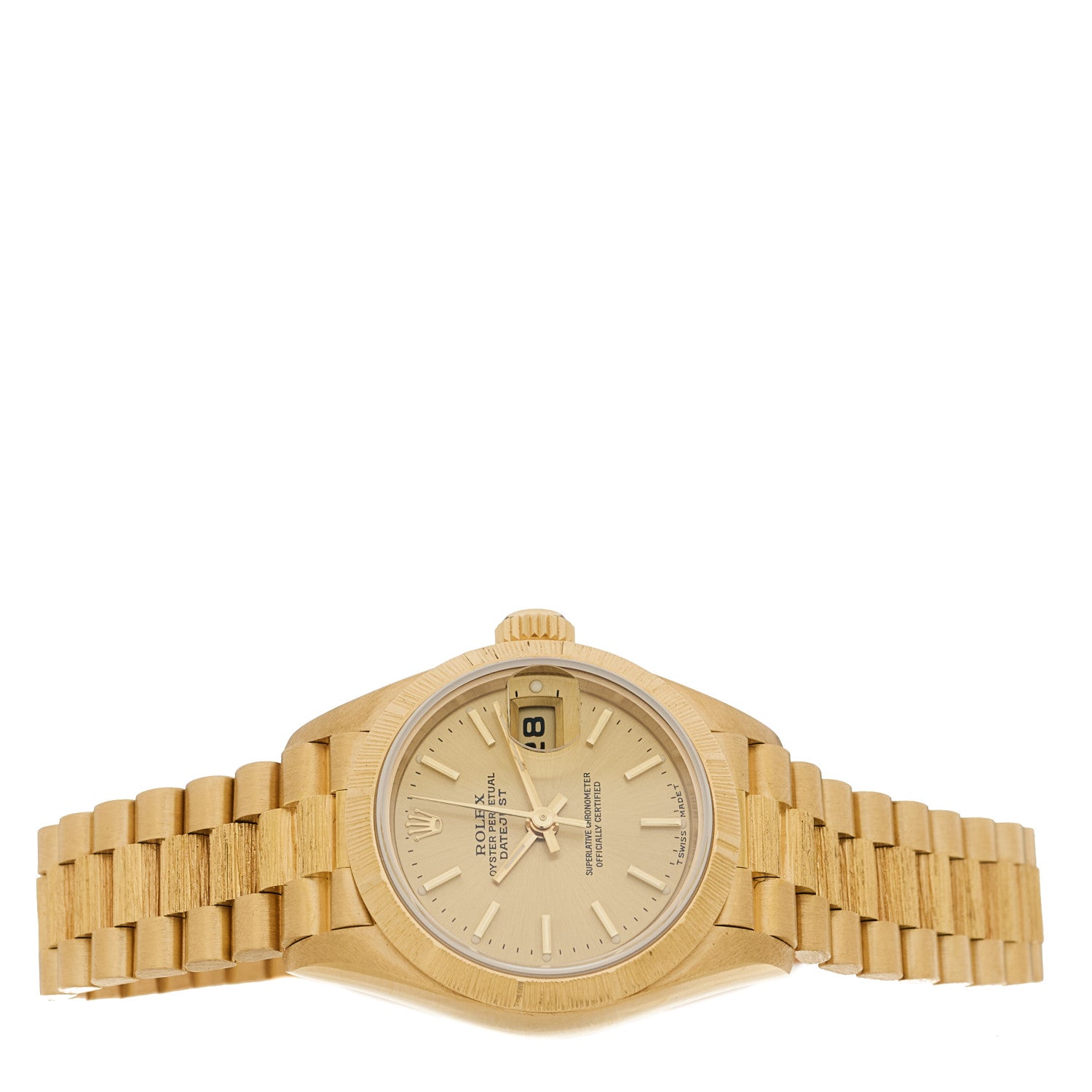 18K Yellow Gold 26mm Datejust President Watch Champagne 69278 — view 2