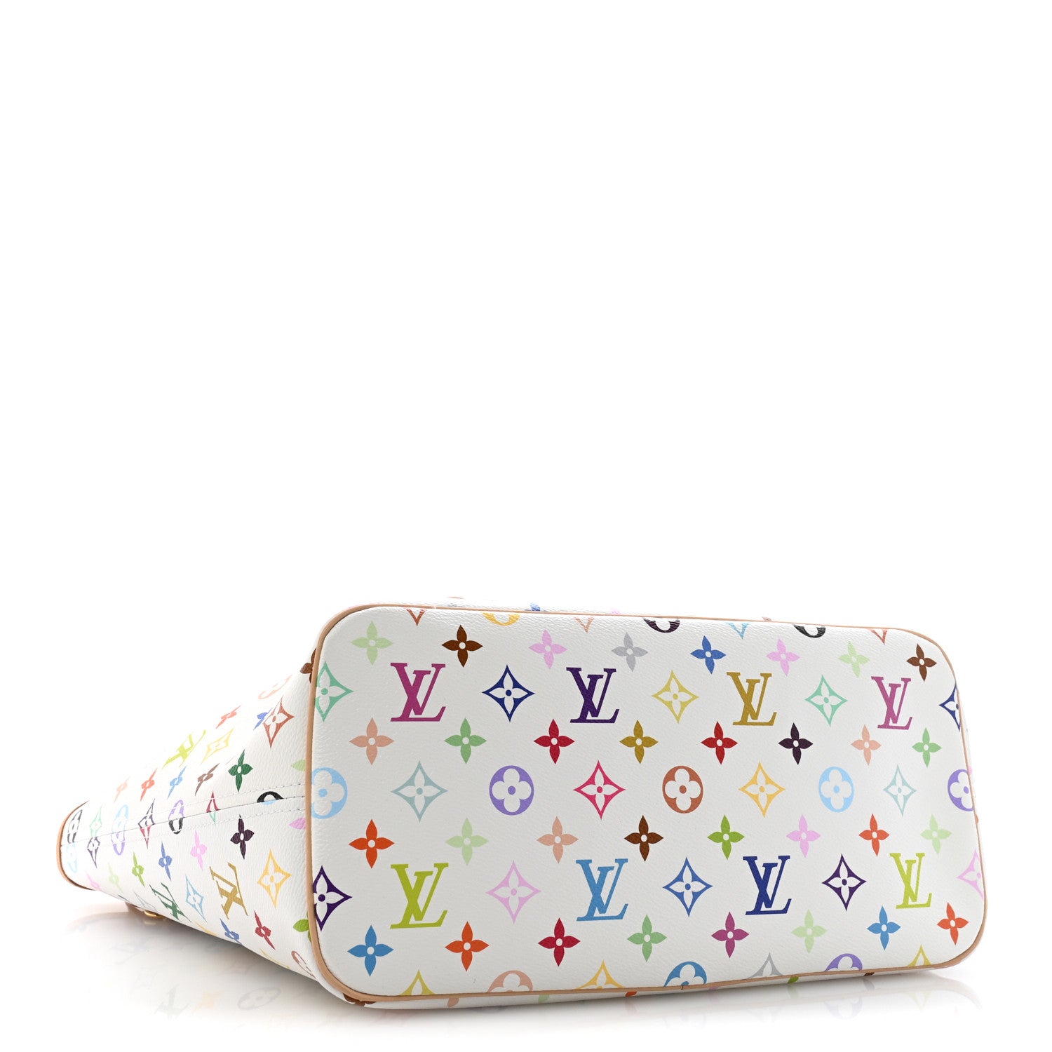 LV X TM Monogram Multicolor Neverfull MM White — view 4