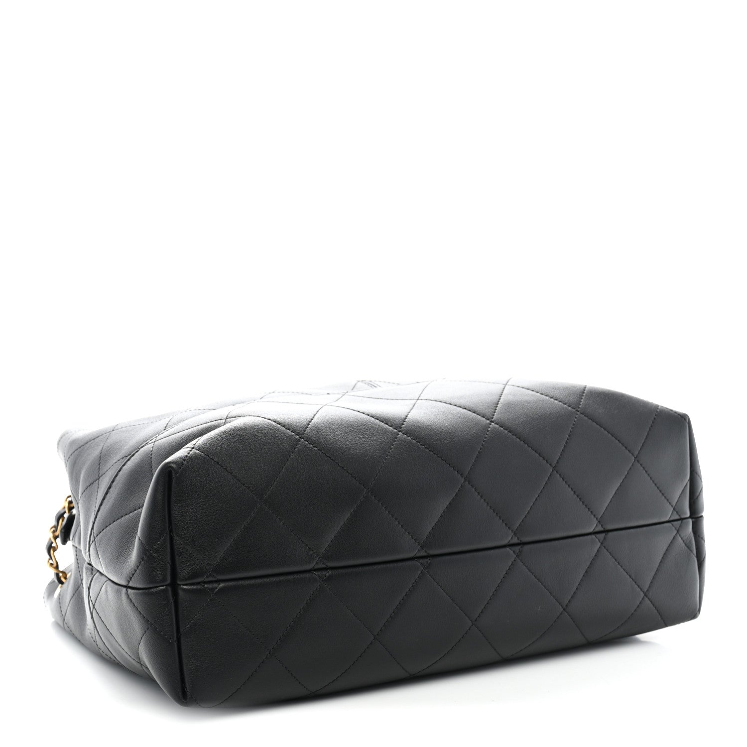 Calfskin Quilted Small Coco Base Shopping Bag Black — view 4