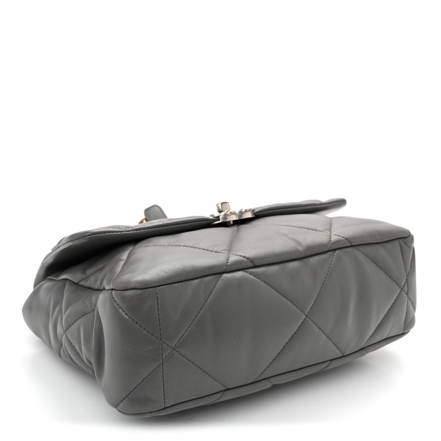 Lambskin Quilted Large Chanel 19 Flap Dark Grey — view 4