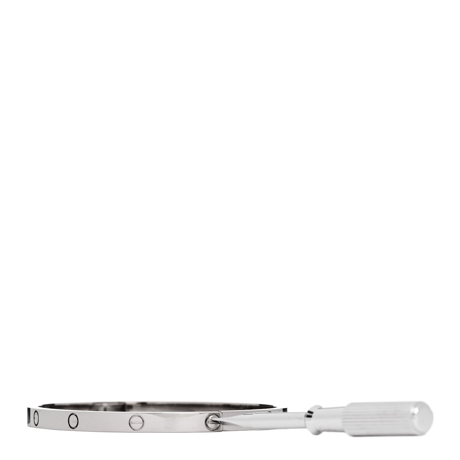 18K White Gold Small LOVE Bracelet 16 — view 3