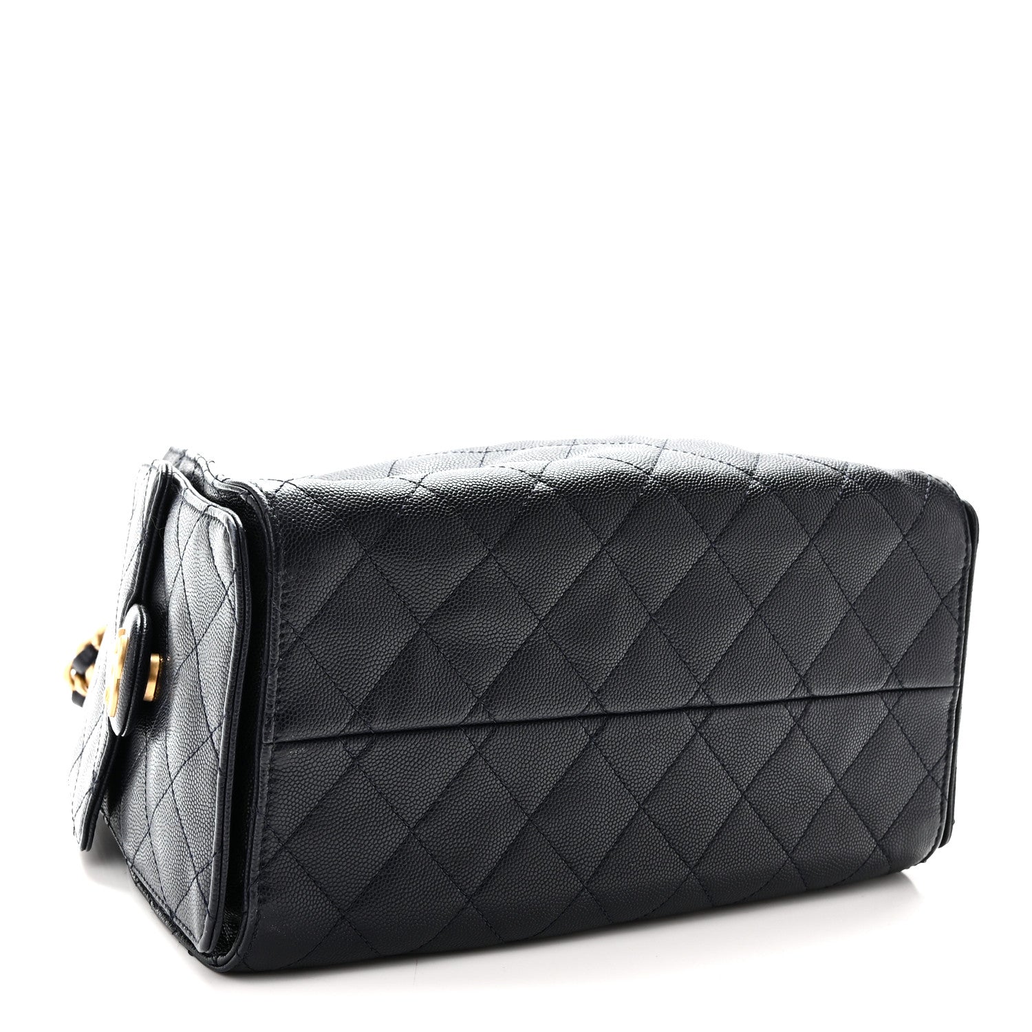 Caviar Quilted Small Chanel 25 Handbag Dark Navy — view 4