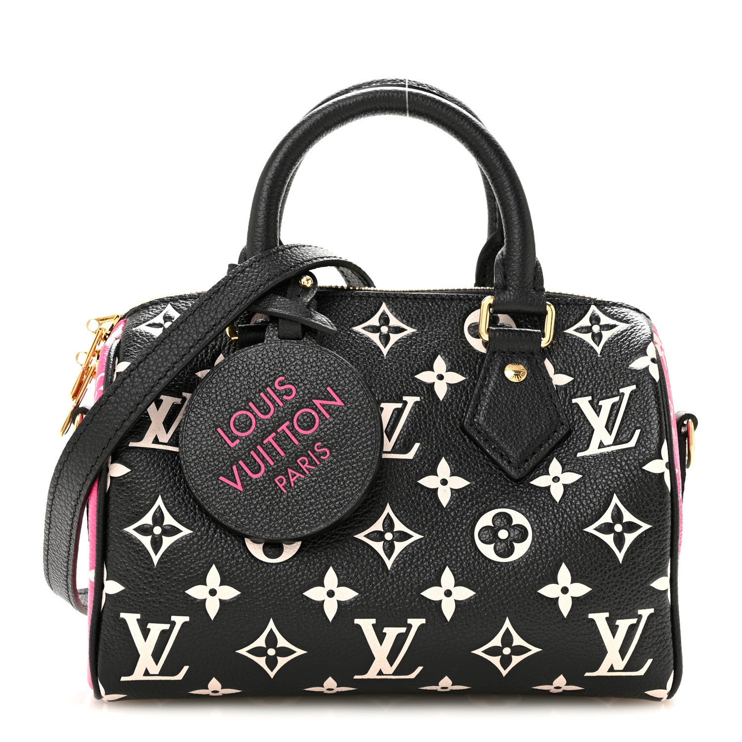 Empreinte Monogram Spring in the City Speedy Bandouliere 20 Black White Pink