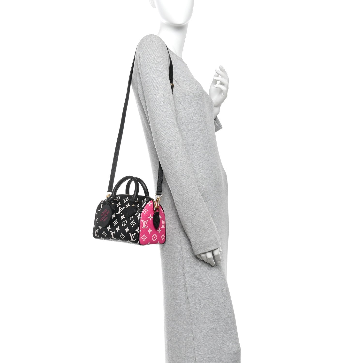 Empreinte Monogram Spring in the City Speedy Bandouliere 20 Black White Pink — view 2