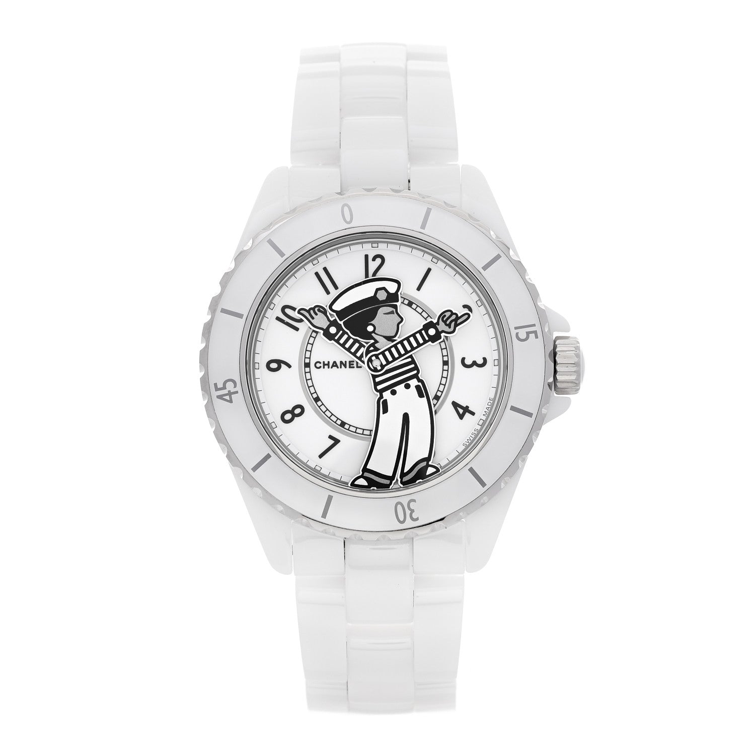 Stainless Steel Ceramic 38mm J12 Limited Edition Mademoiselle La Pausa Automatic Watch White