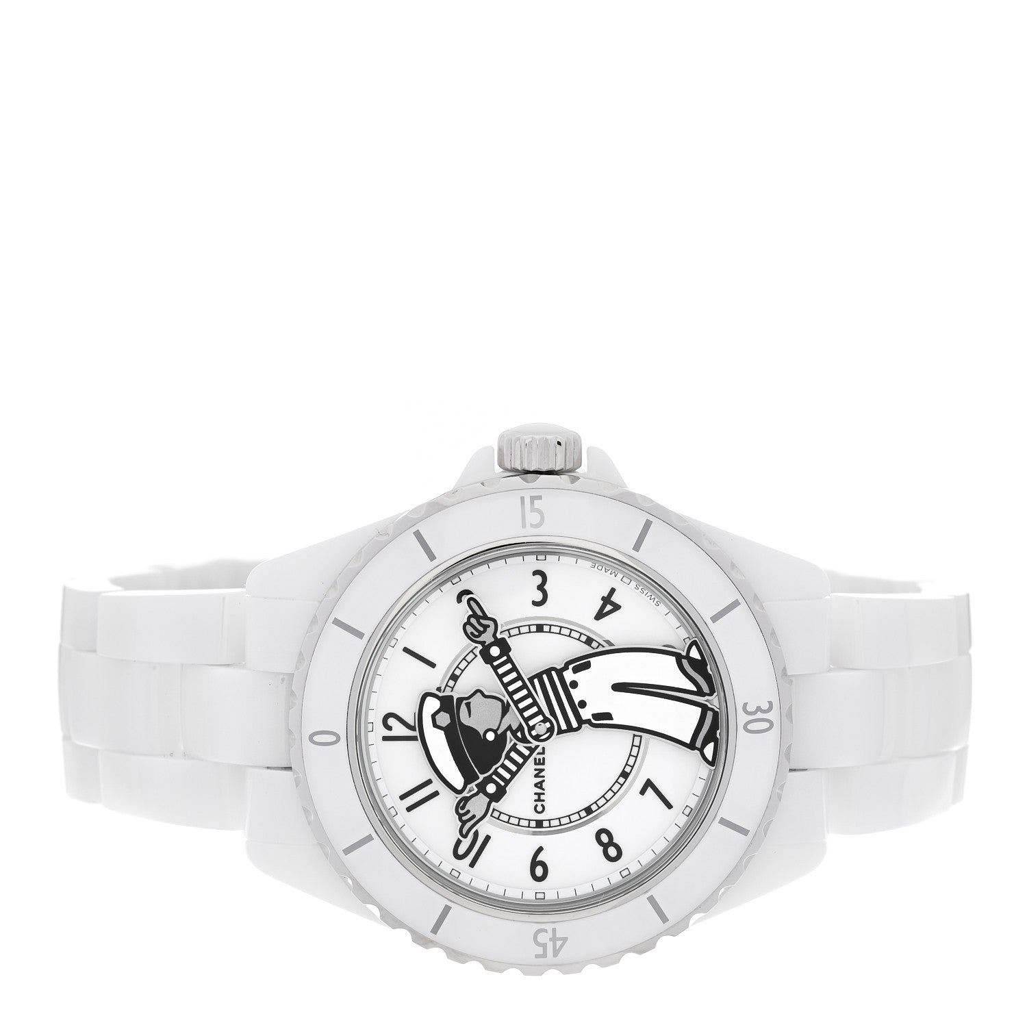 Stainless Steel Ceramic 38mm J12 Limited Edition Mademoiselle La Pausa Automatic Watch White — view 2