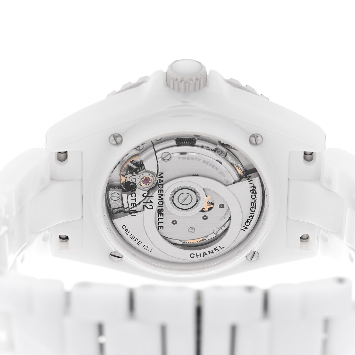 Stainless Steel Ceramic 38mm J12 Limited Edition Mademoiselle La Pausa Automatic Watch White — view 4