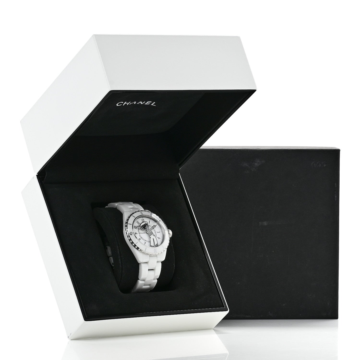 Stainless Steel Ceramic 38mm J12 Limited Edition Mademoiselle La Pausa Automatic Watch White — view 5
