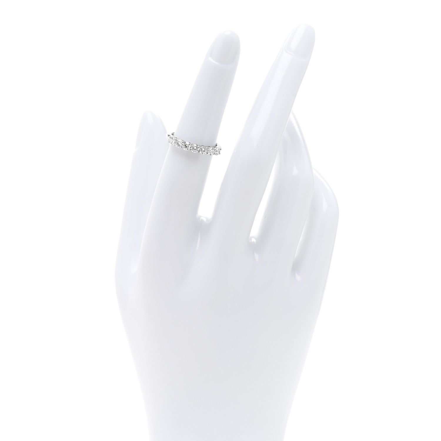 Platinum Diamond 3mm Tiffany Forever Half Circle Band Ring 49 5 — view 2