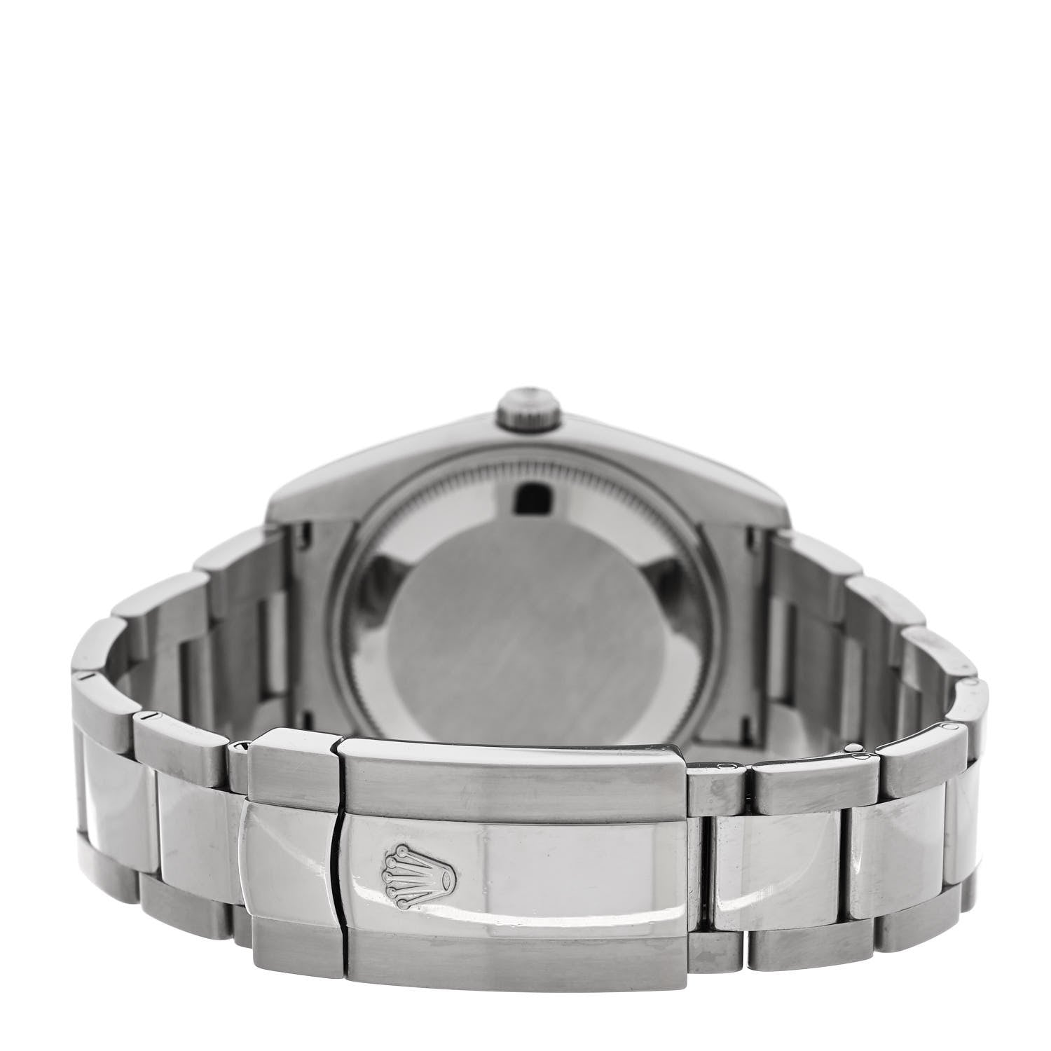 Stainless Steel 18K White Gold 34mm Oyster Perpetual Datejust Watch Black 115234 — view 3